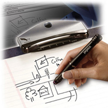 Pegasus invented the PC NoteTaker, the Digital Electronic Pen that uses regular paper
