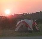 You and your tent in the sunset